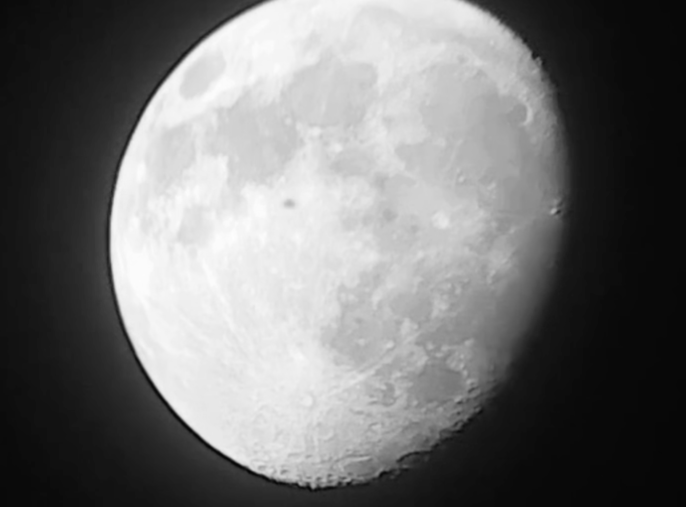 A Flight Crossing the Moon